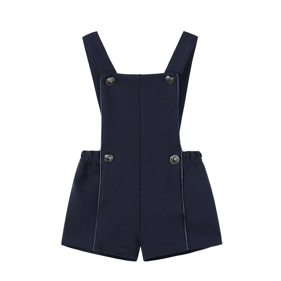 Navy Double Breasted Romper