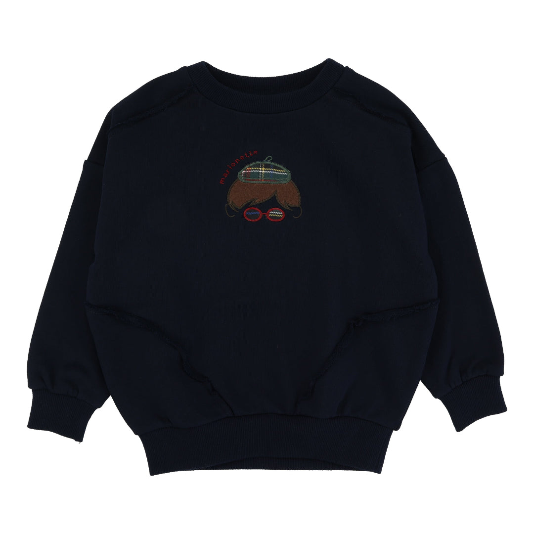 Plaid Detail Boys Sweatshirt