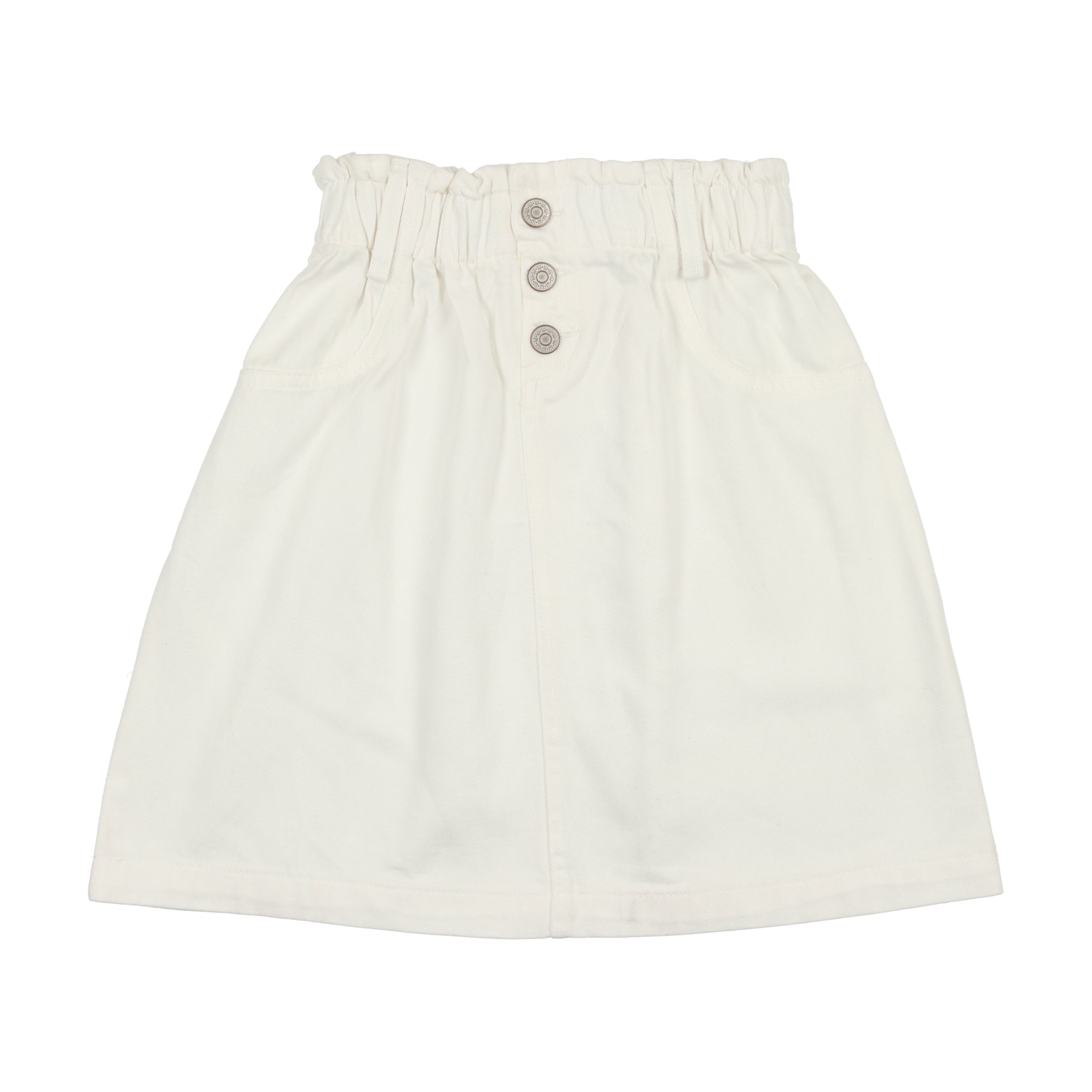 White Denim Paperbag Skirt