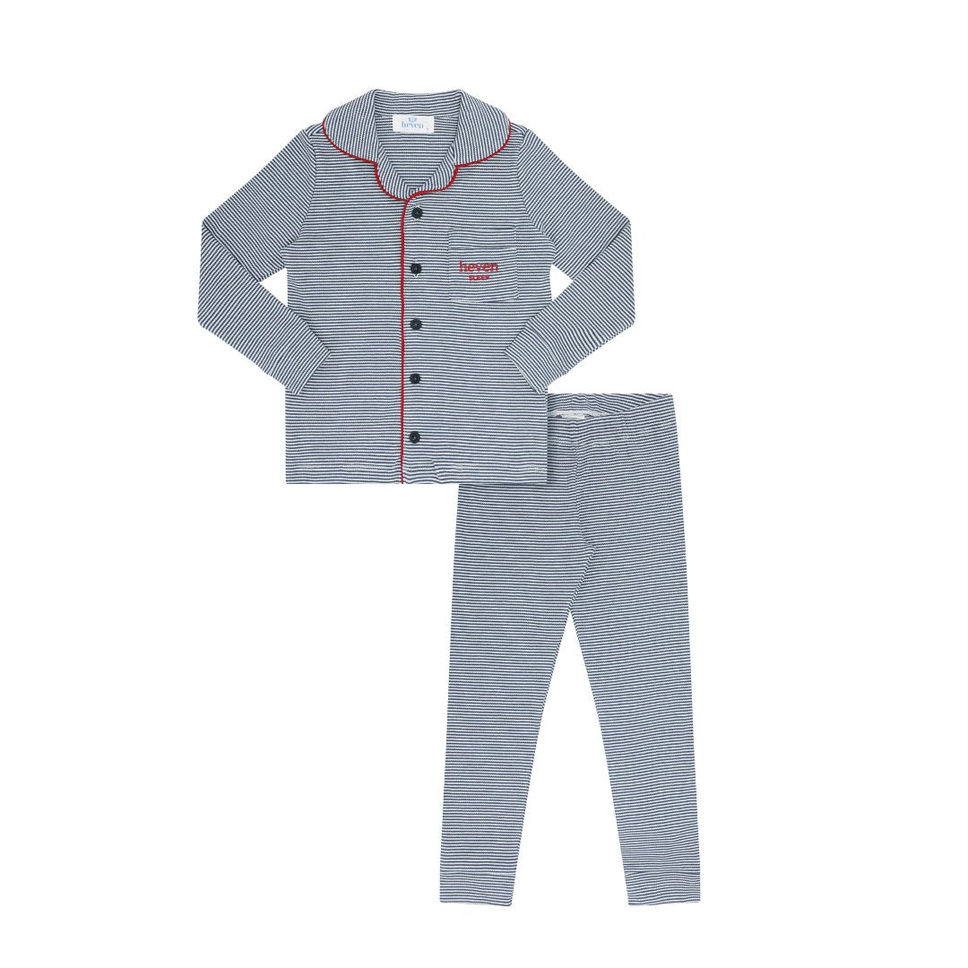 Ivory/Blue Striped Heven Sleep PJ