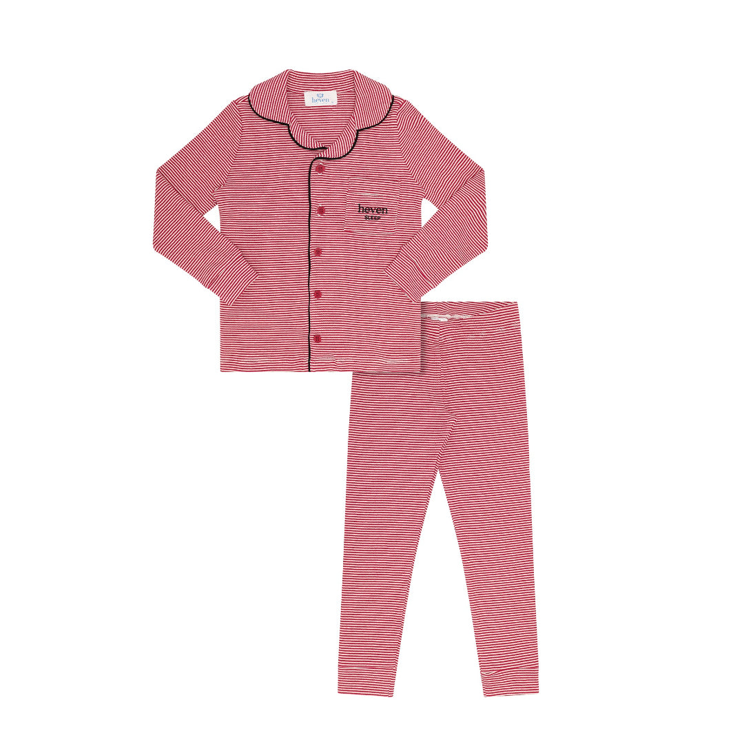 Ivory/Red Striped Heven Sleep PJ