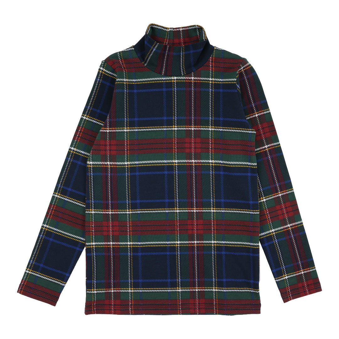 Plaid Mockneck