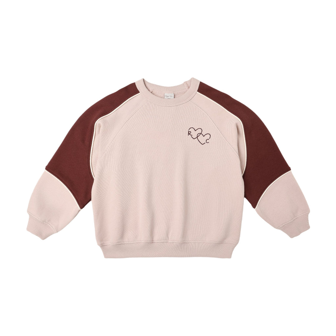 Blush Paneled Sweatshirt