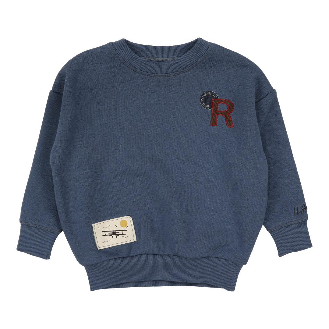 Off Blue Patch Sweatshirt