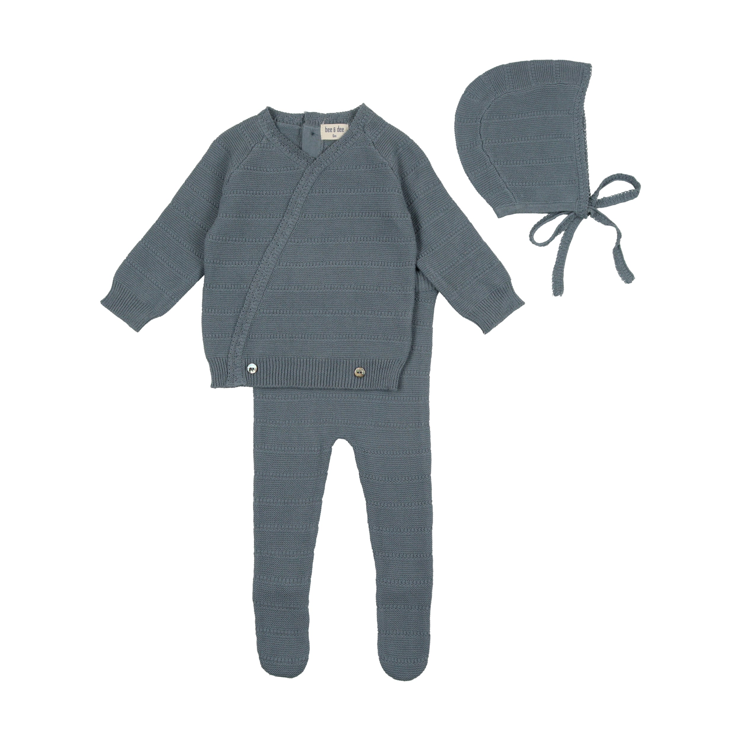 Storm Blue Pointelle Knit Outfit