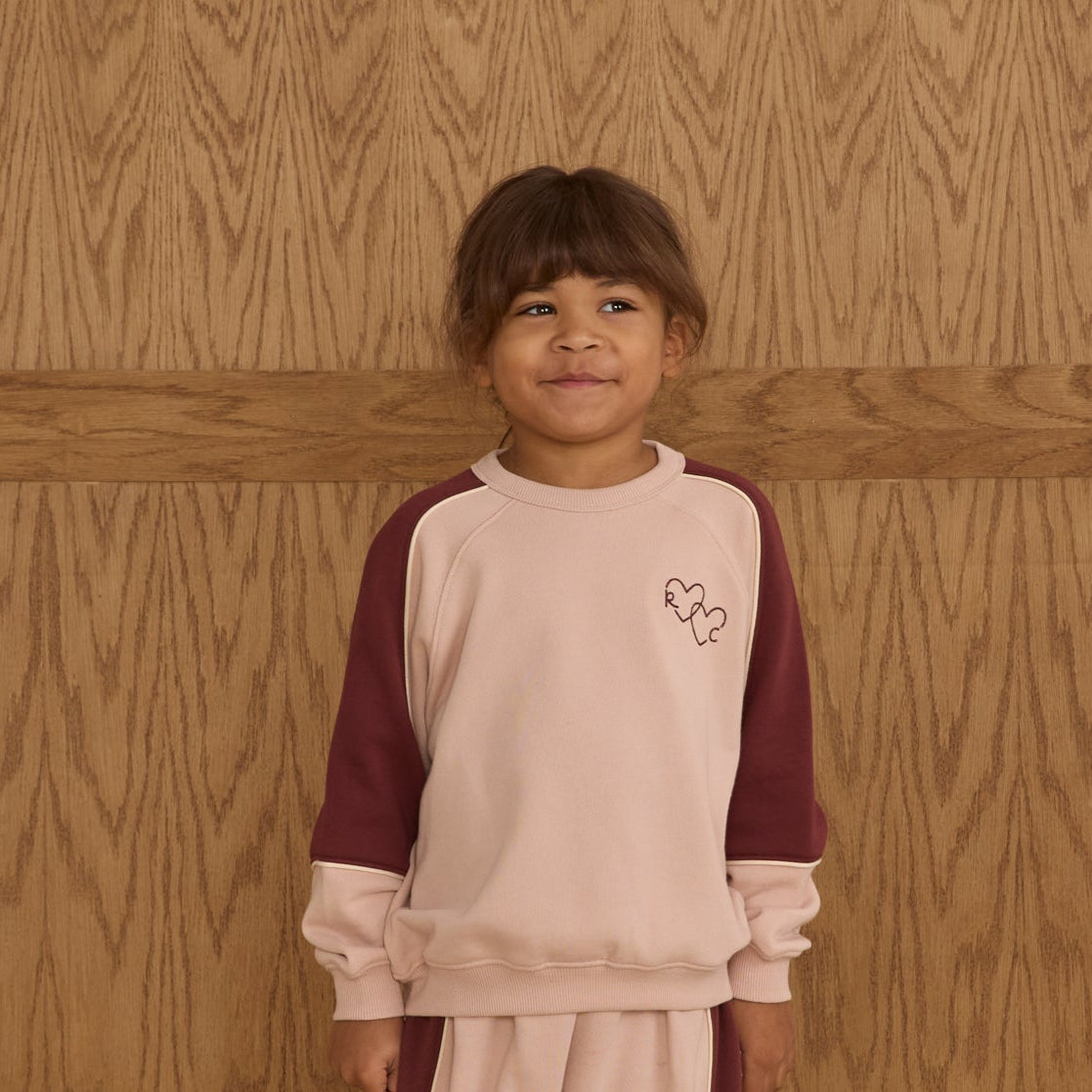 Blush Paneled Sweatshirt