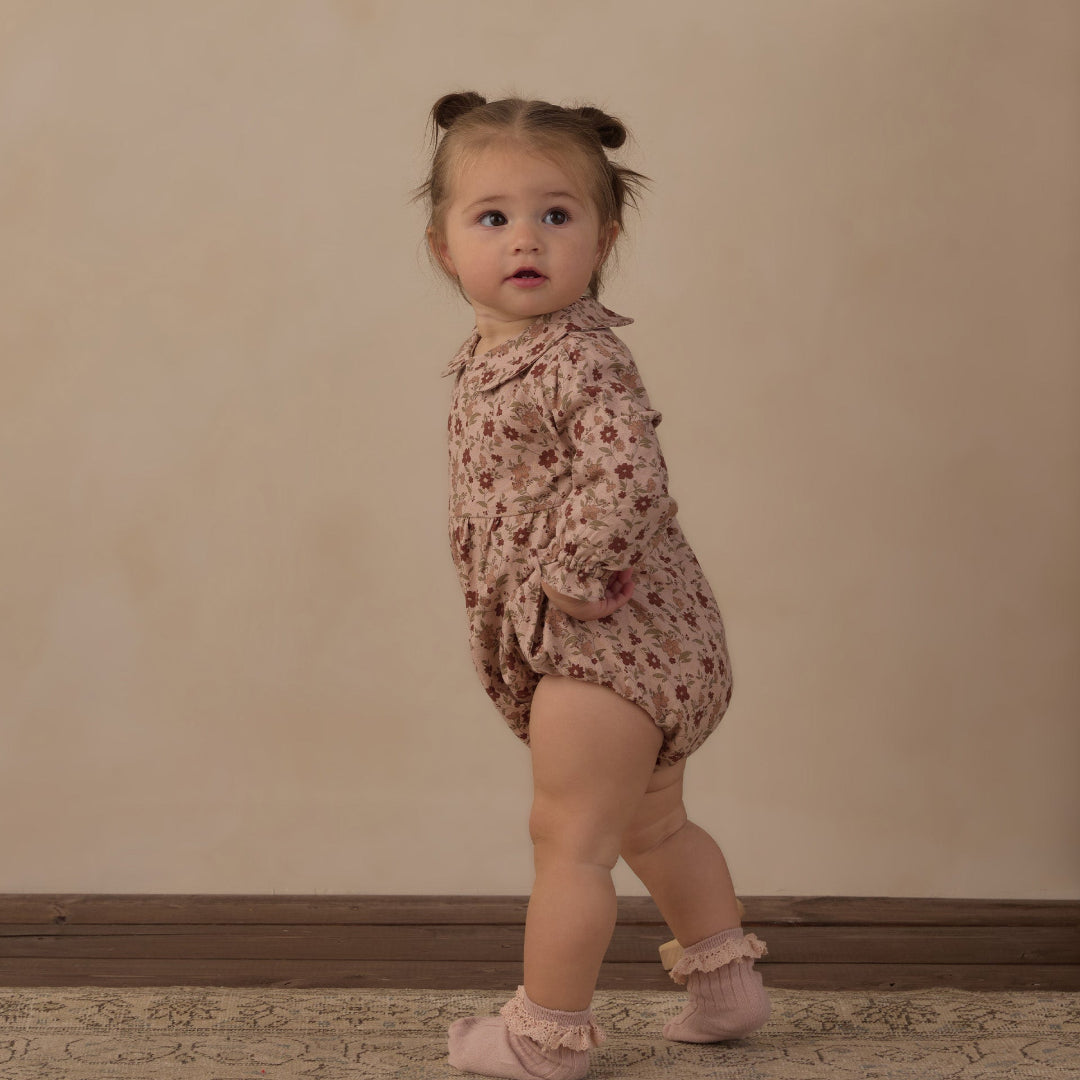 Pink Floral Cora Romper