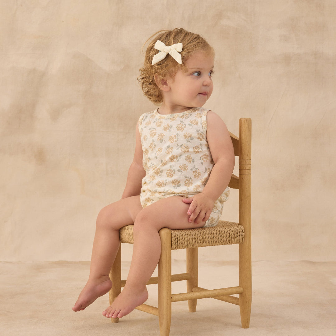 Yellow Ditsy Bubble Onesie