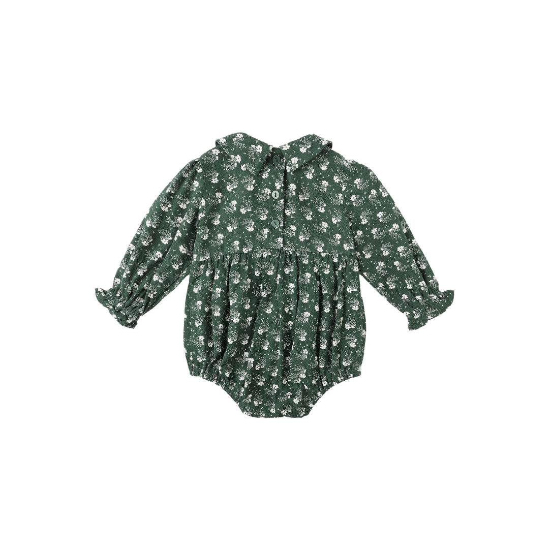 Green Ditsy Cora Romper