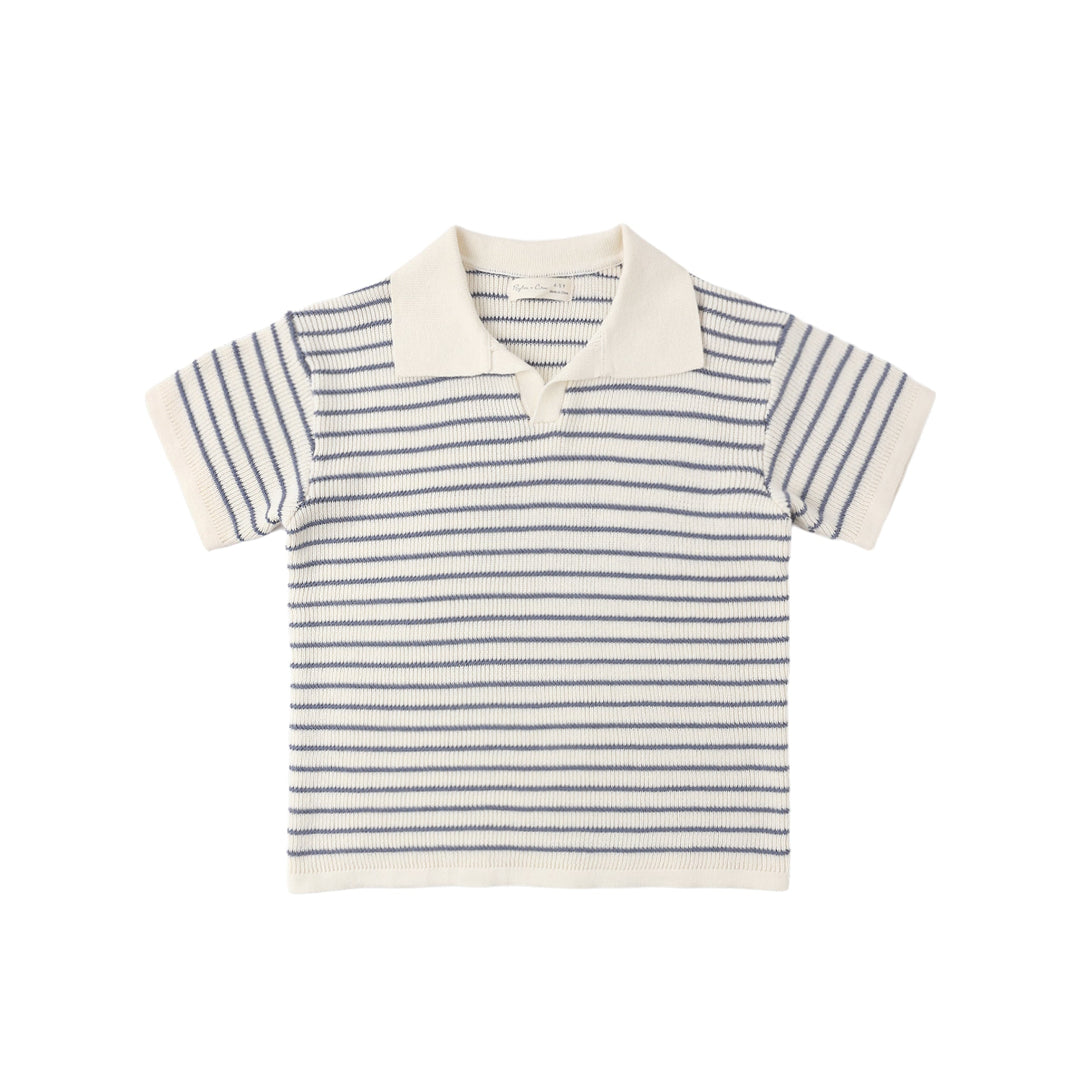Marine Stripe Chandler Knit Polo