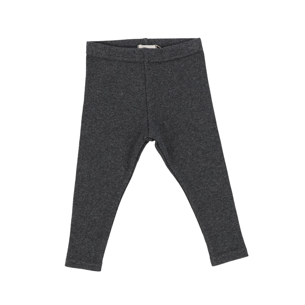 Heather Grey Ribbed Leggings
