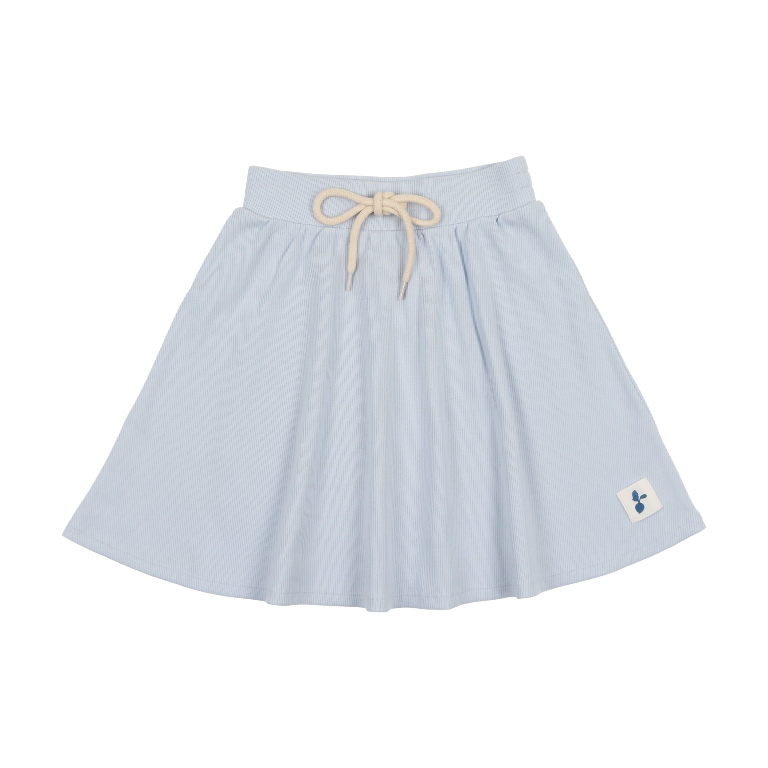 Pale Blue Ribbed Skirt