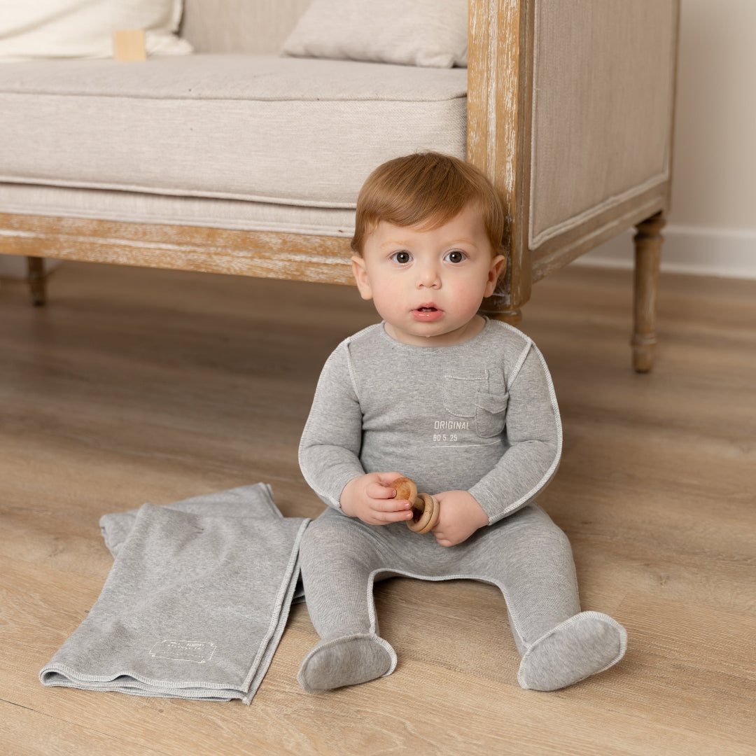 French Grey Sewing Pattern Footie/Beanie