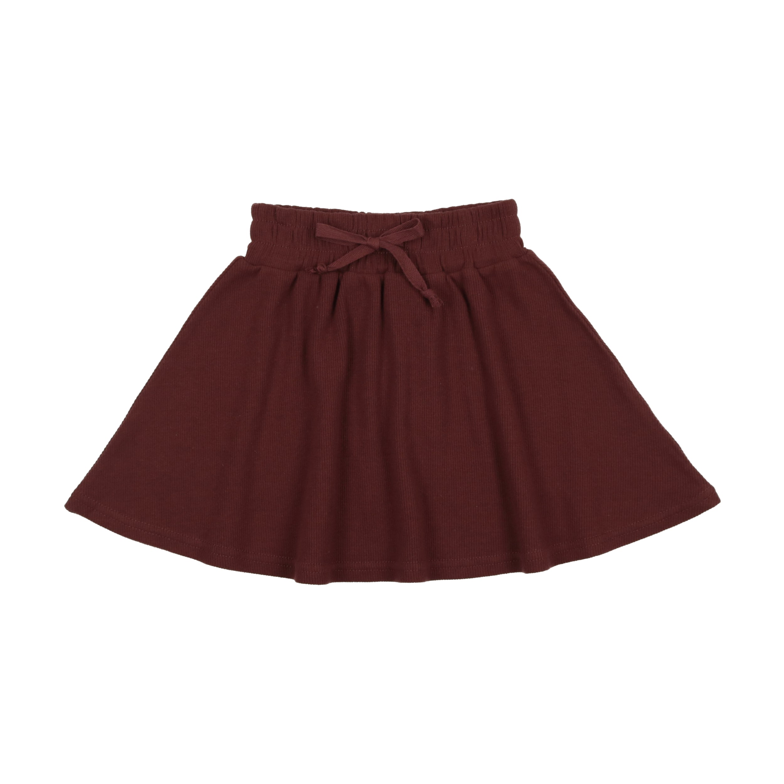 Burgundy Ribbed Skirt