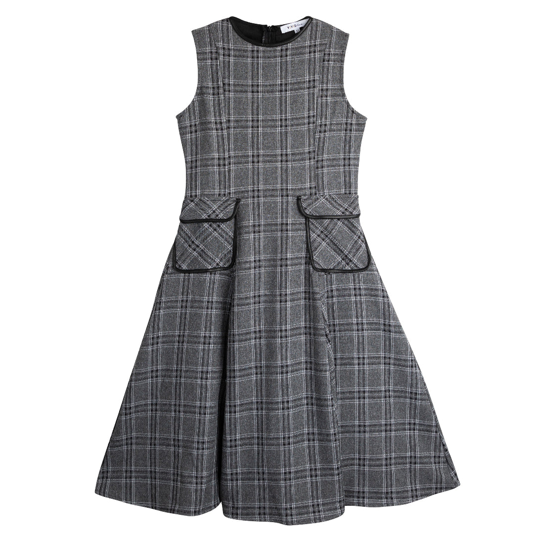 Grey Plaid Teen Jumper