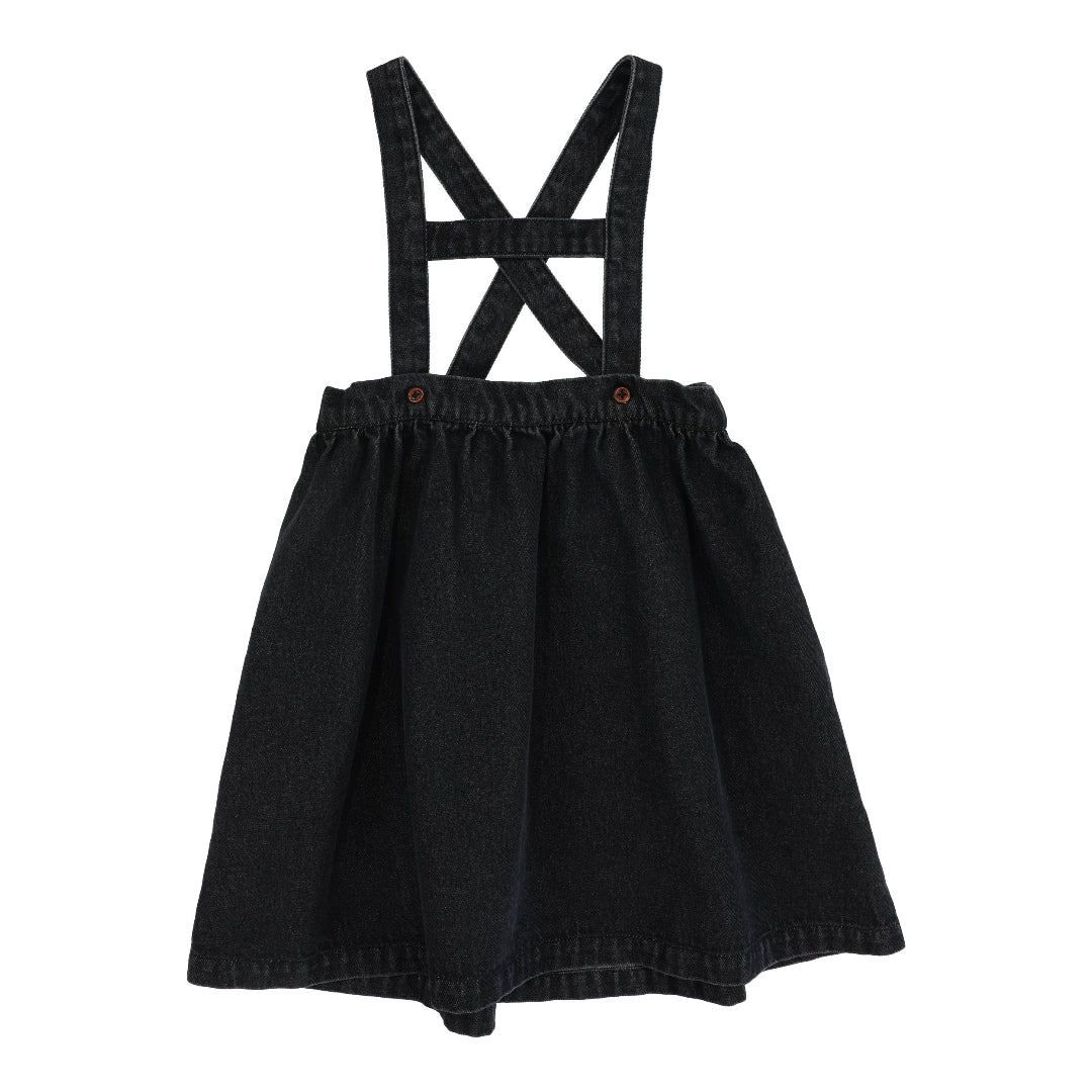 Black Denim Strap Jumper
