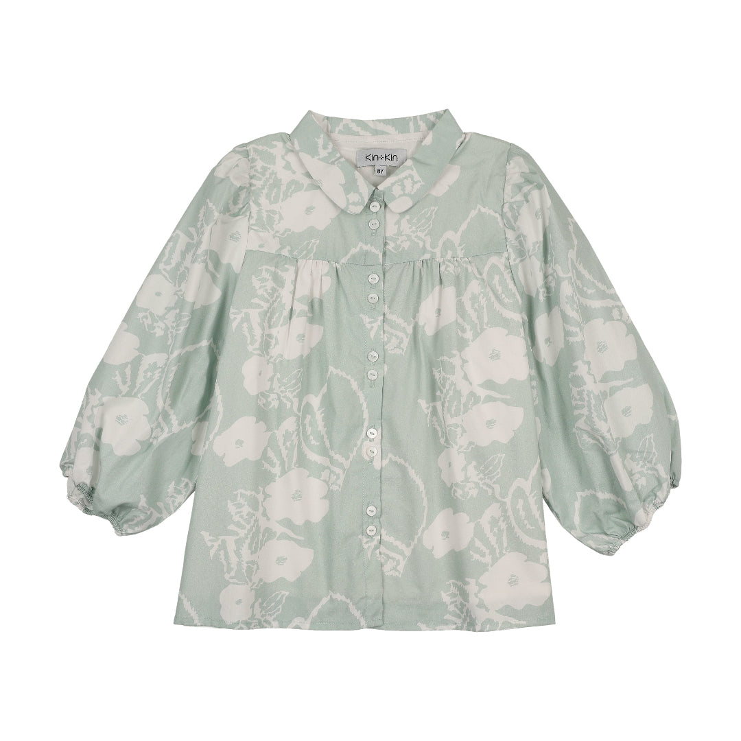 Girls Floral Print Shirt