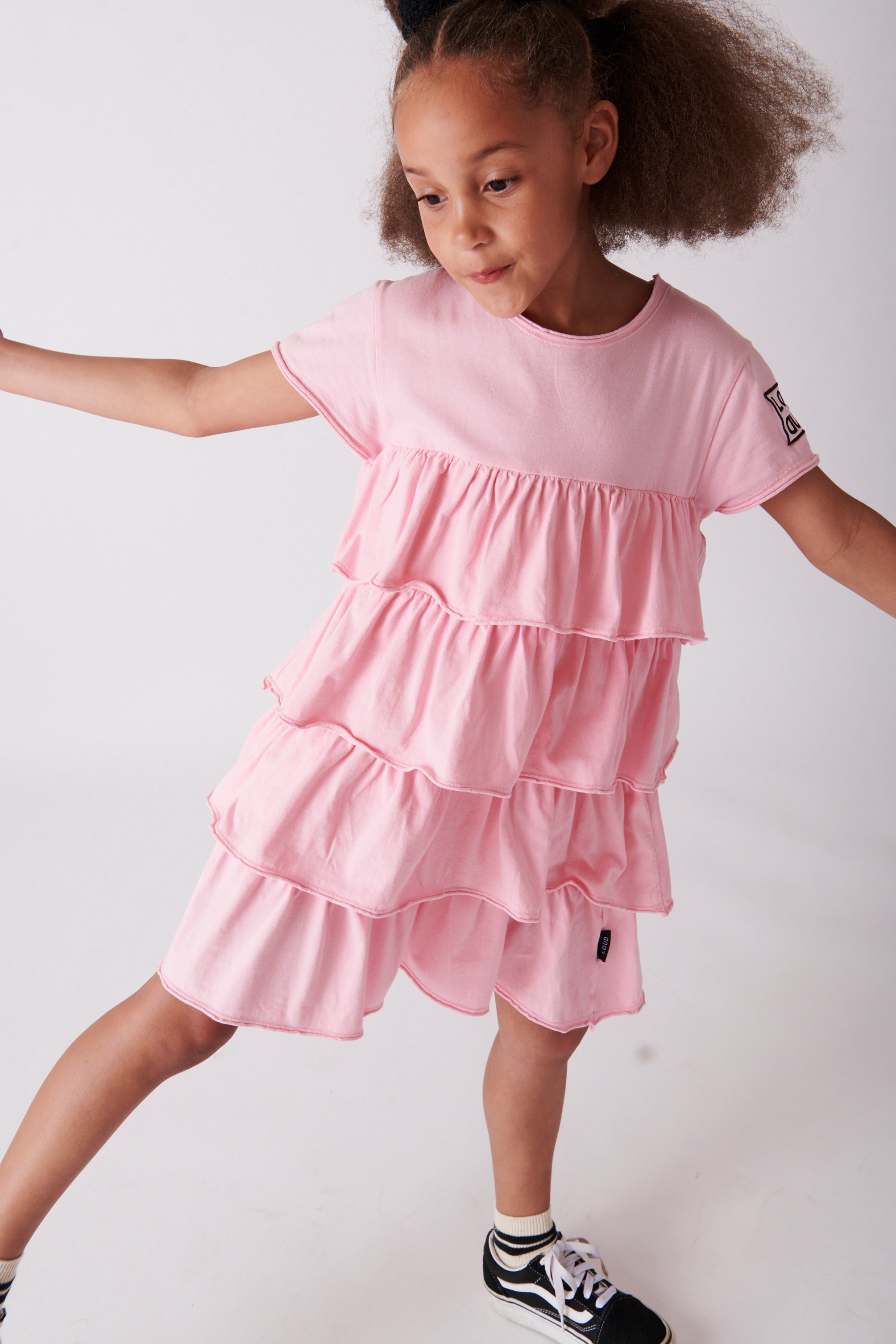 Pink Nature Tiered Layers Dress