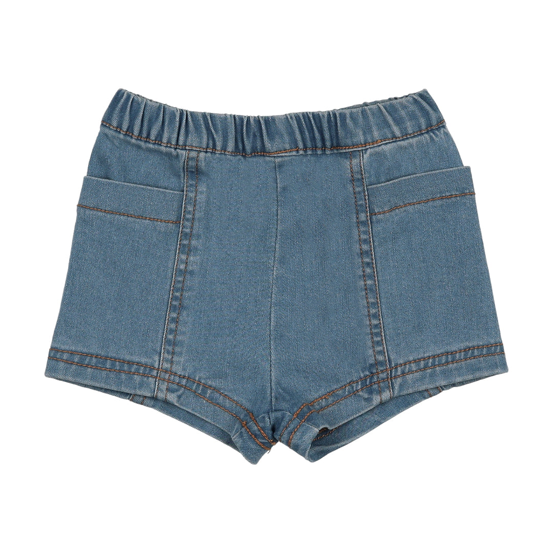 Blue Chambray Shorts