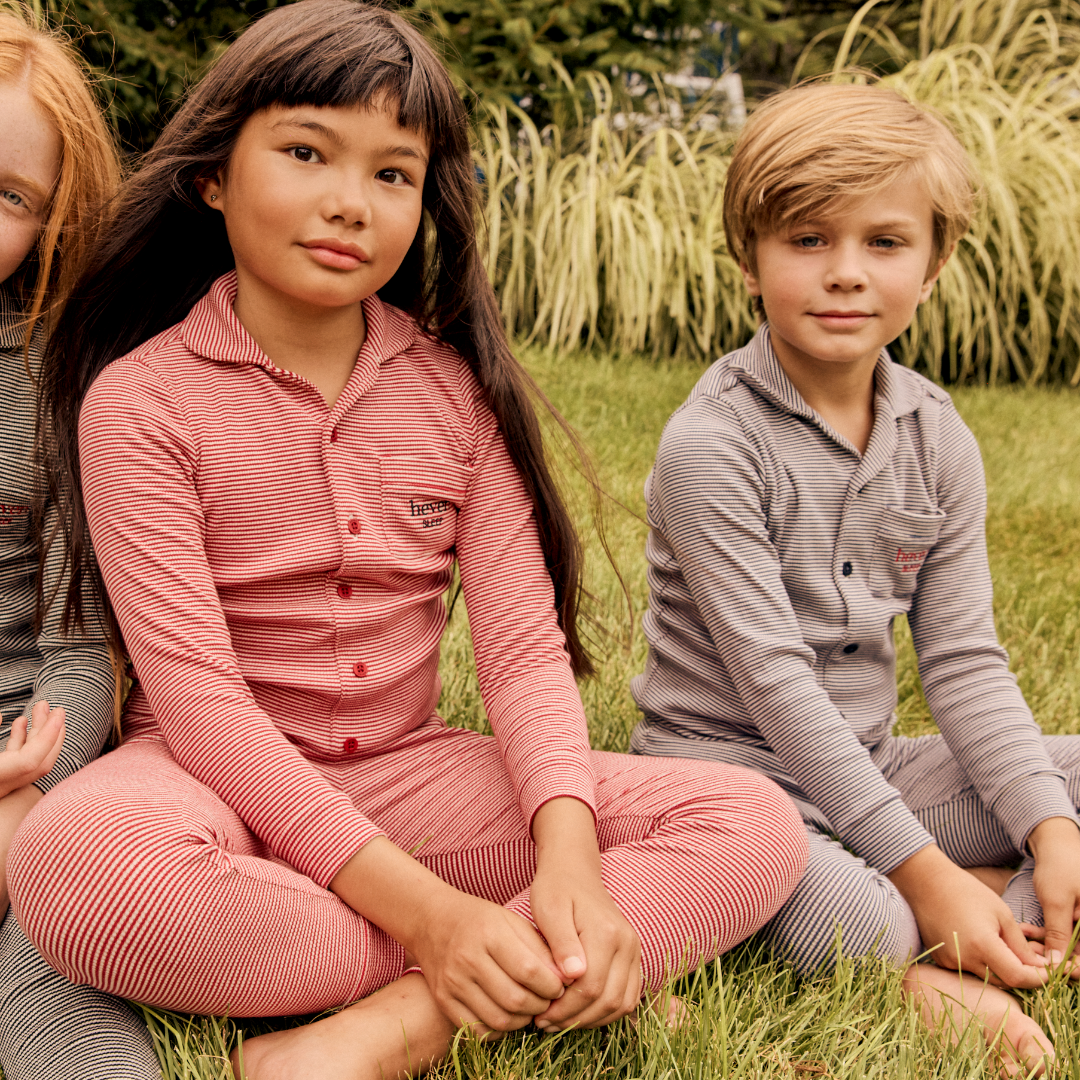 Ivory/Blue Striped Heven Sleep PJ