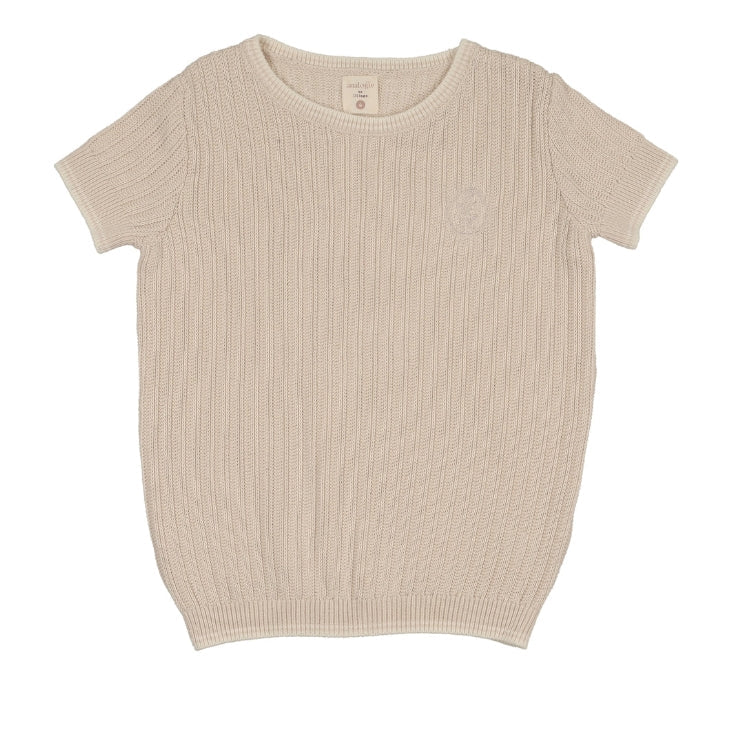 Wheat Knit Crewneck Sweater