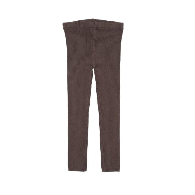 Chocolate Brown Knit Leggings