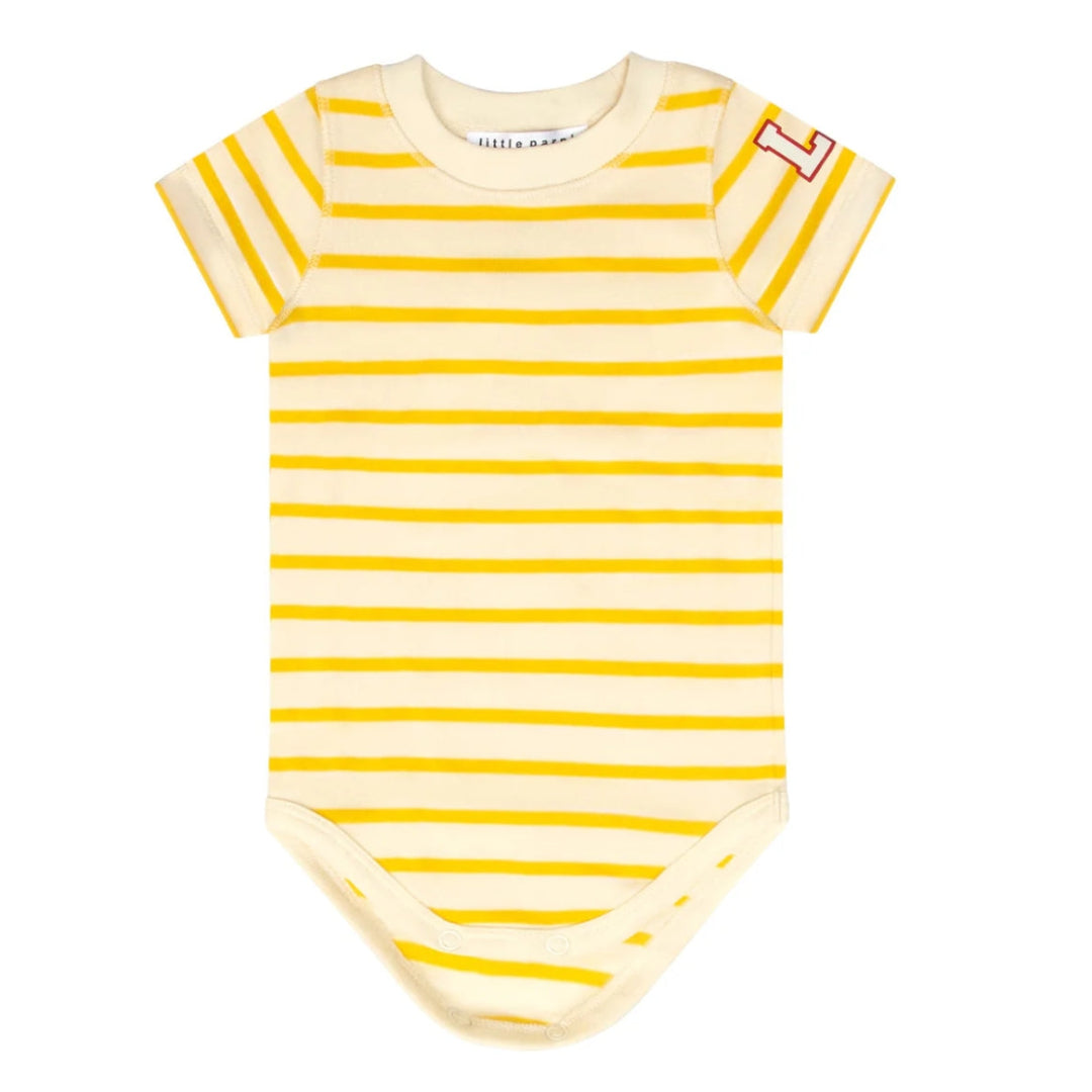 Yellow/ Ivory Classic Stripes Onesie