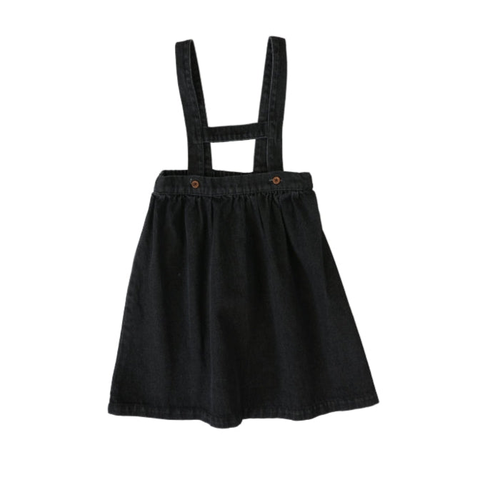 Black Denim Strap Jumper