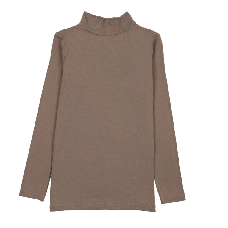 Misty Oat Heather Bamboo Mockneck L/S Tee