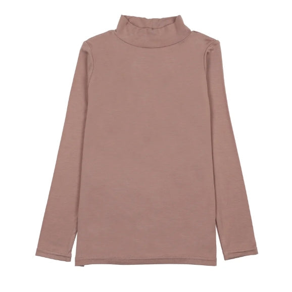 Dried Rose Bamboo Mockneck L/S Tee