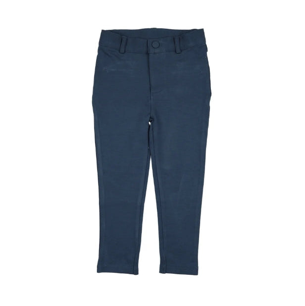 Deep Vintage Blue Ponte Pants w/o Seam
