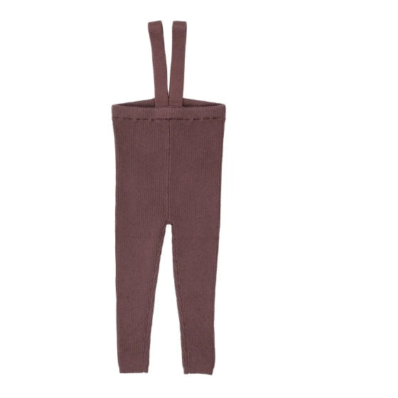 Vintage Purple Knit Suspender Leggings