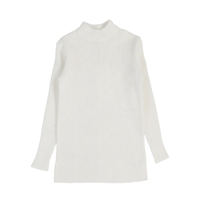 Off White Knit Mockneck Tee