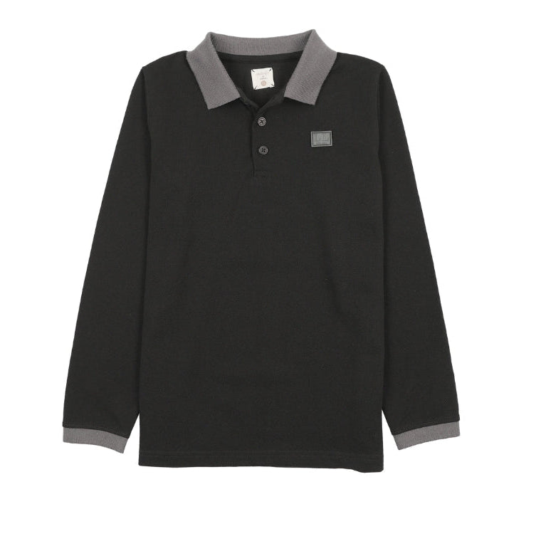 Black Contrast Collar Polo