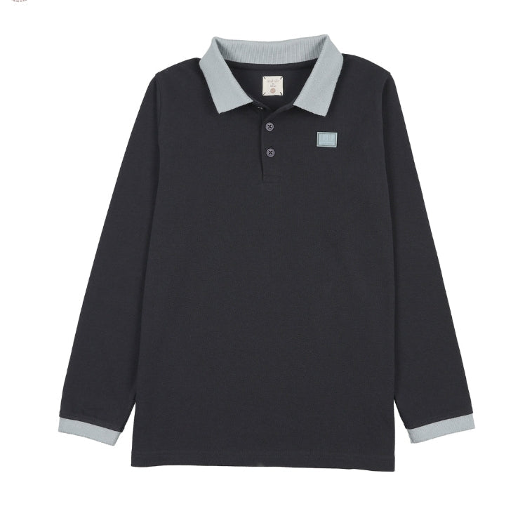 Navy Contrast Collar Polo