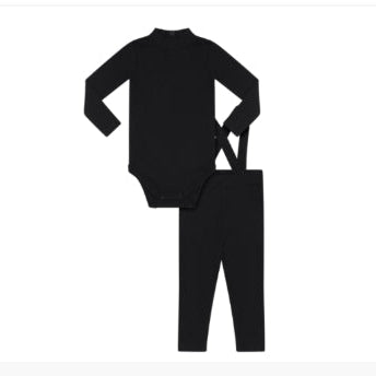 Black Baby Onesie + Overall Set