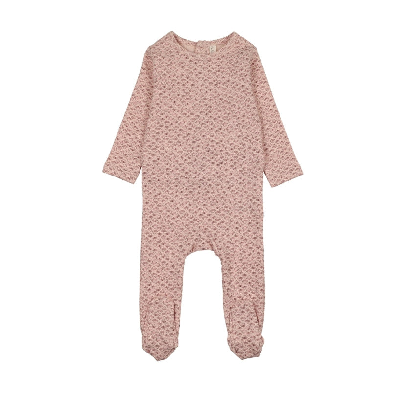 Pale Pink Mini Flora Print Footie