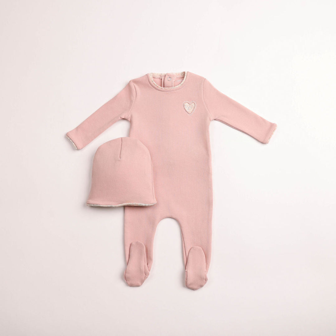 Tea Rose Sweet Cutout Footie/Beanie
