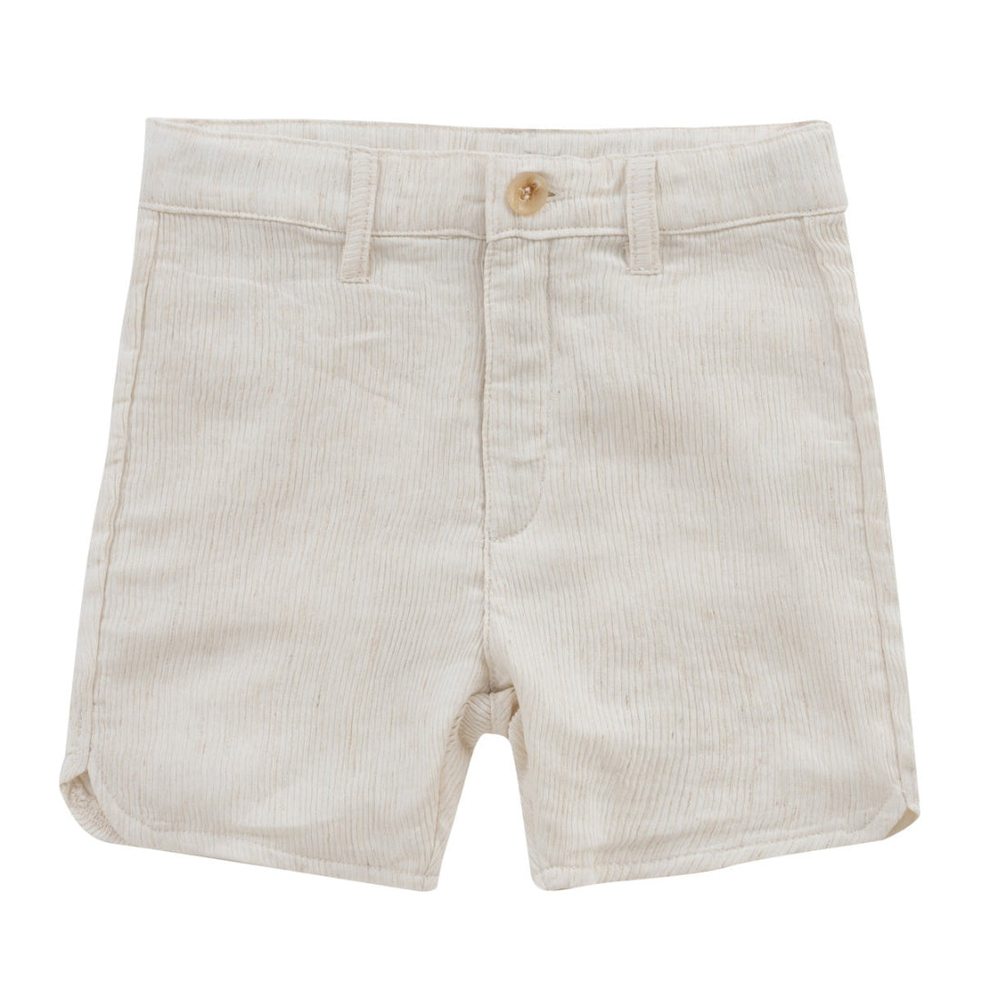 Natural Crinkle Rib Shorts