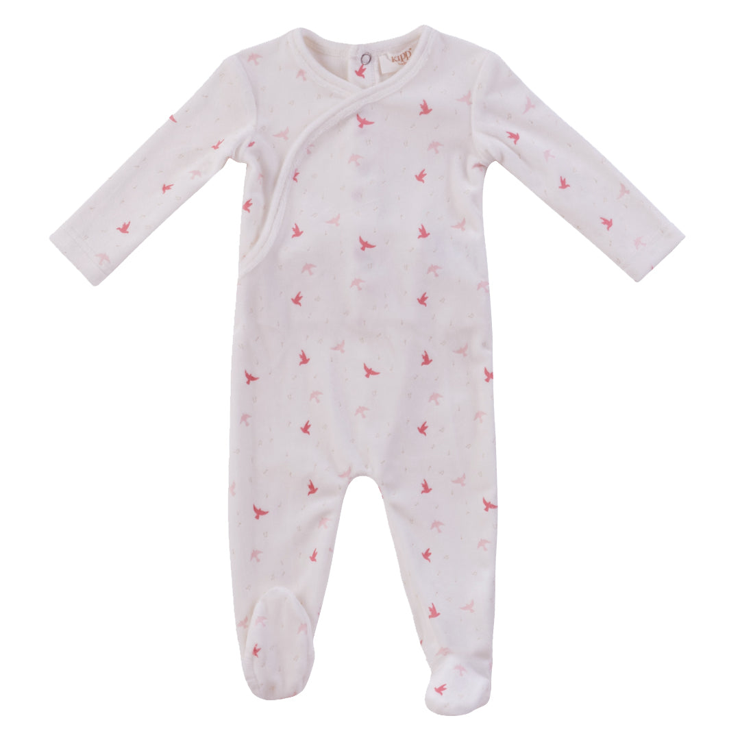 Pink Velour Songbird Romper