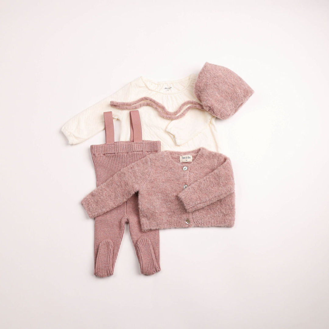 Old Rose Textured Wool Ensemble