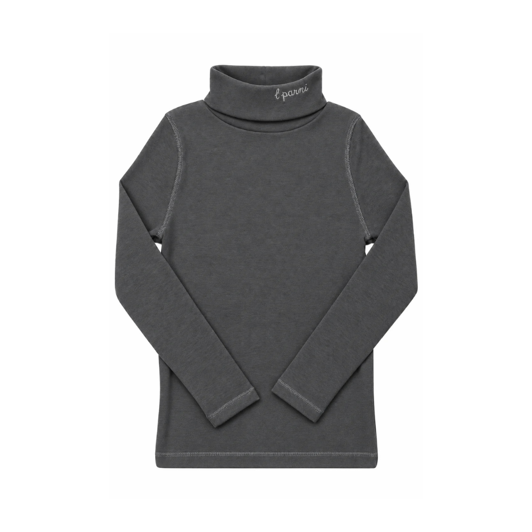 Grey LP Embroidered Turtleneck