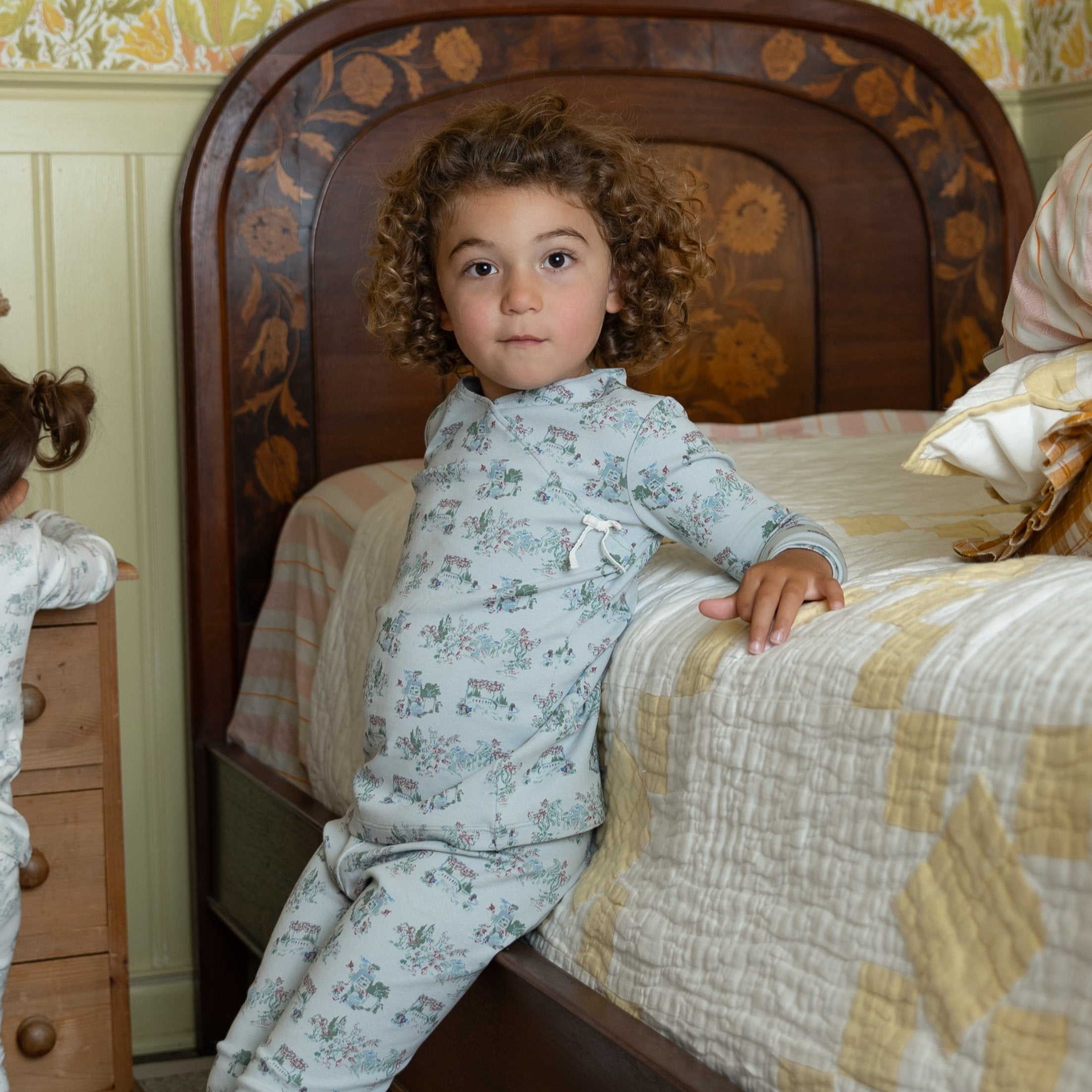 Pale Blue Toile Boys Loungewear