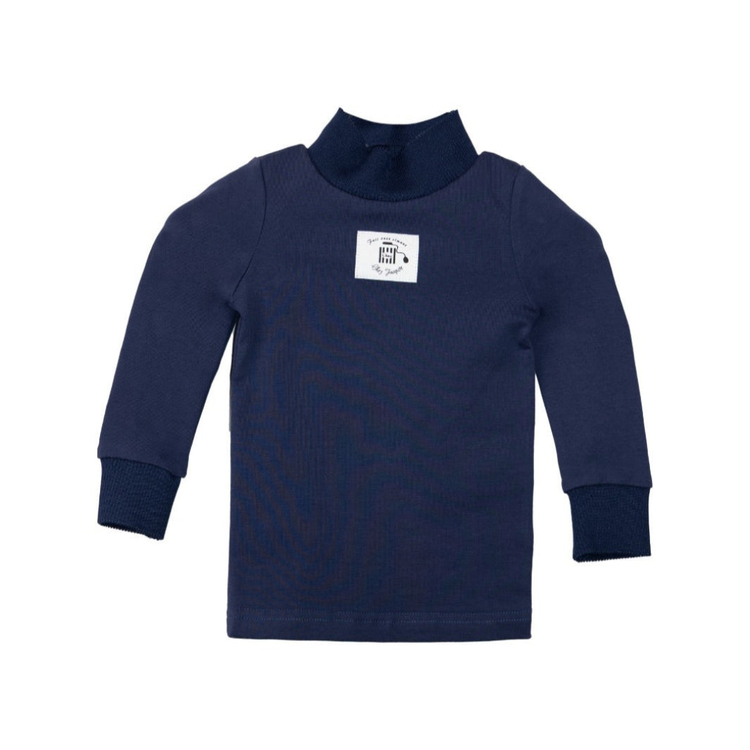Navy Turtleneck w/ Label