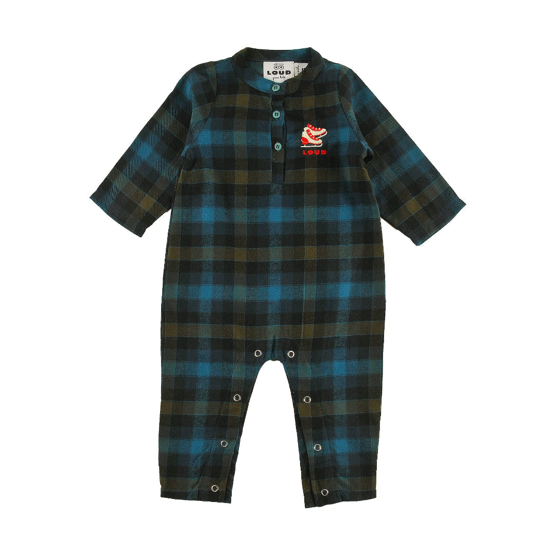 Check Baby Playsuit, Relaxed Fit
