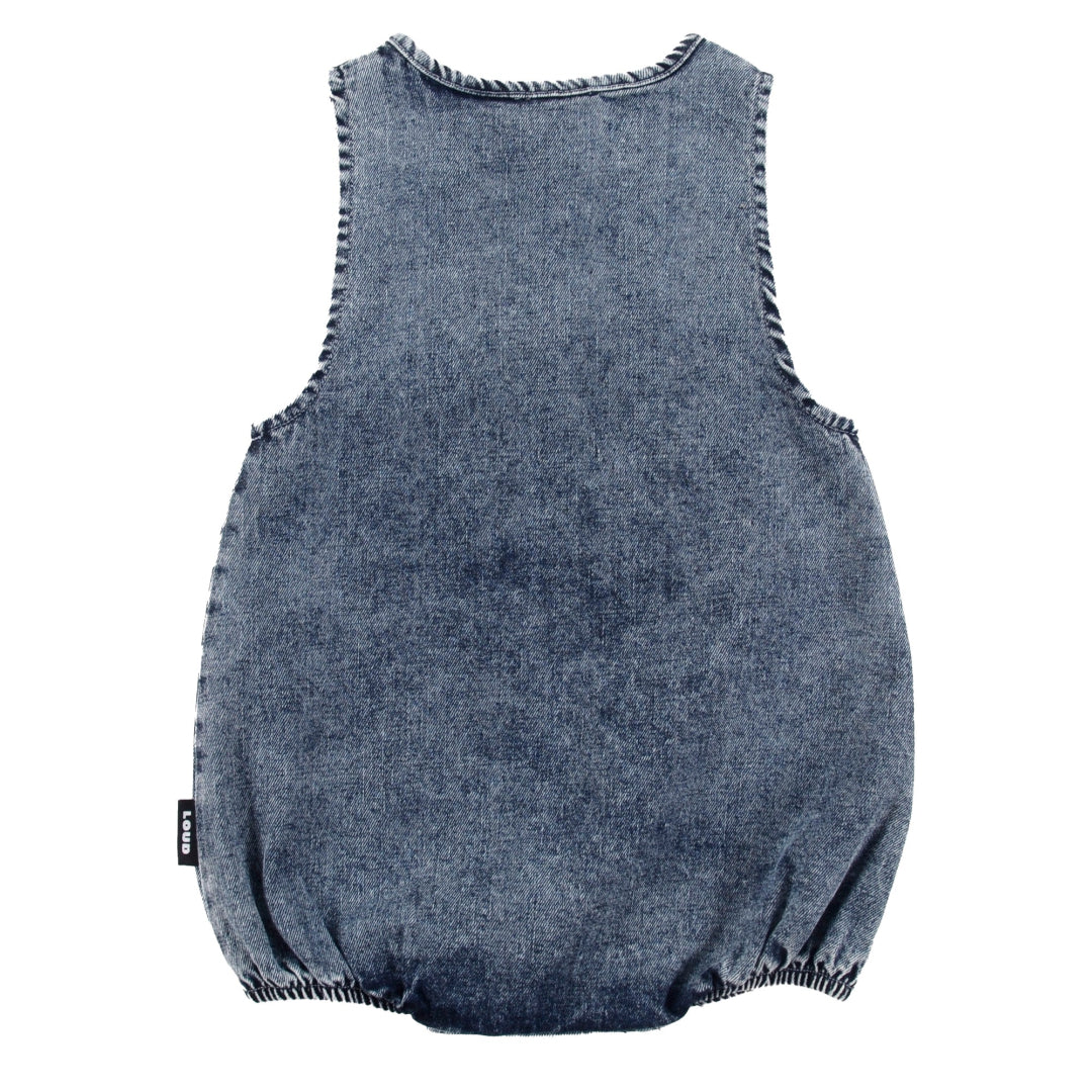 Mid Blue Stone Wash Romper