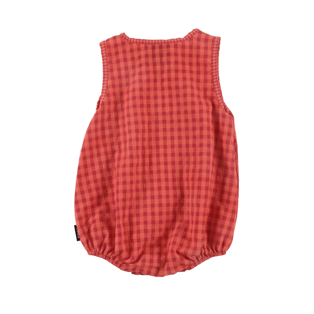 Red Check Baby Romper