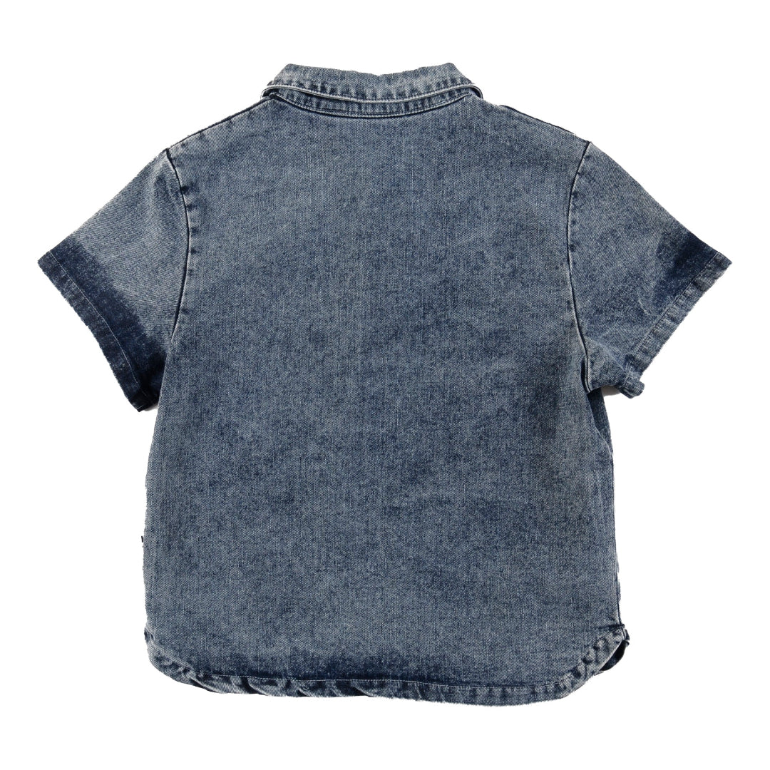 Mid Blue Stone Wash Shirt