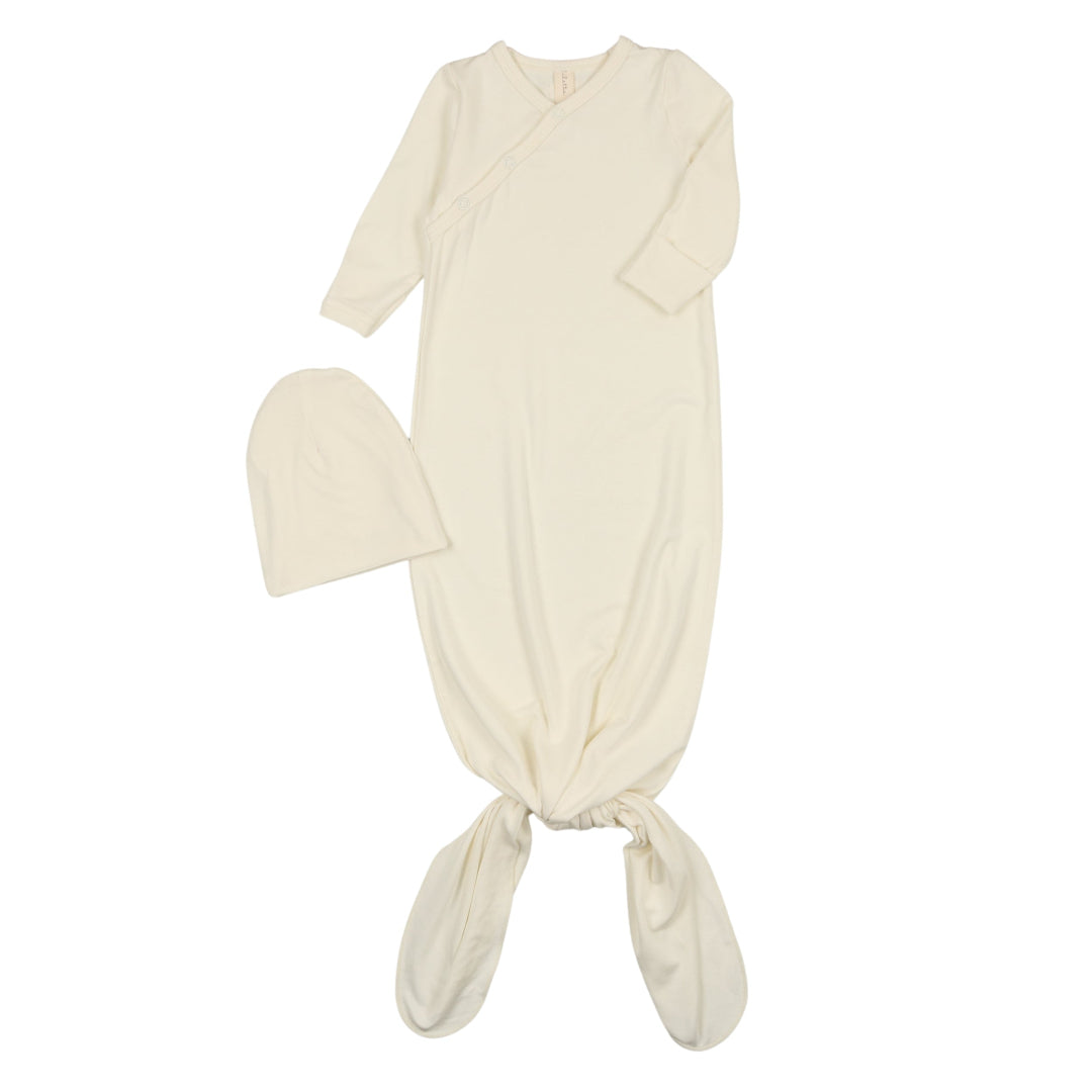 Cream Baby Gown Set