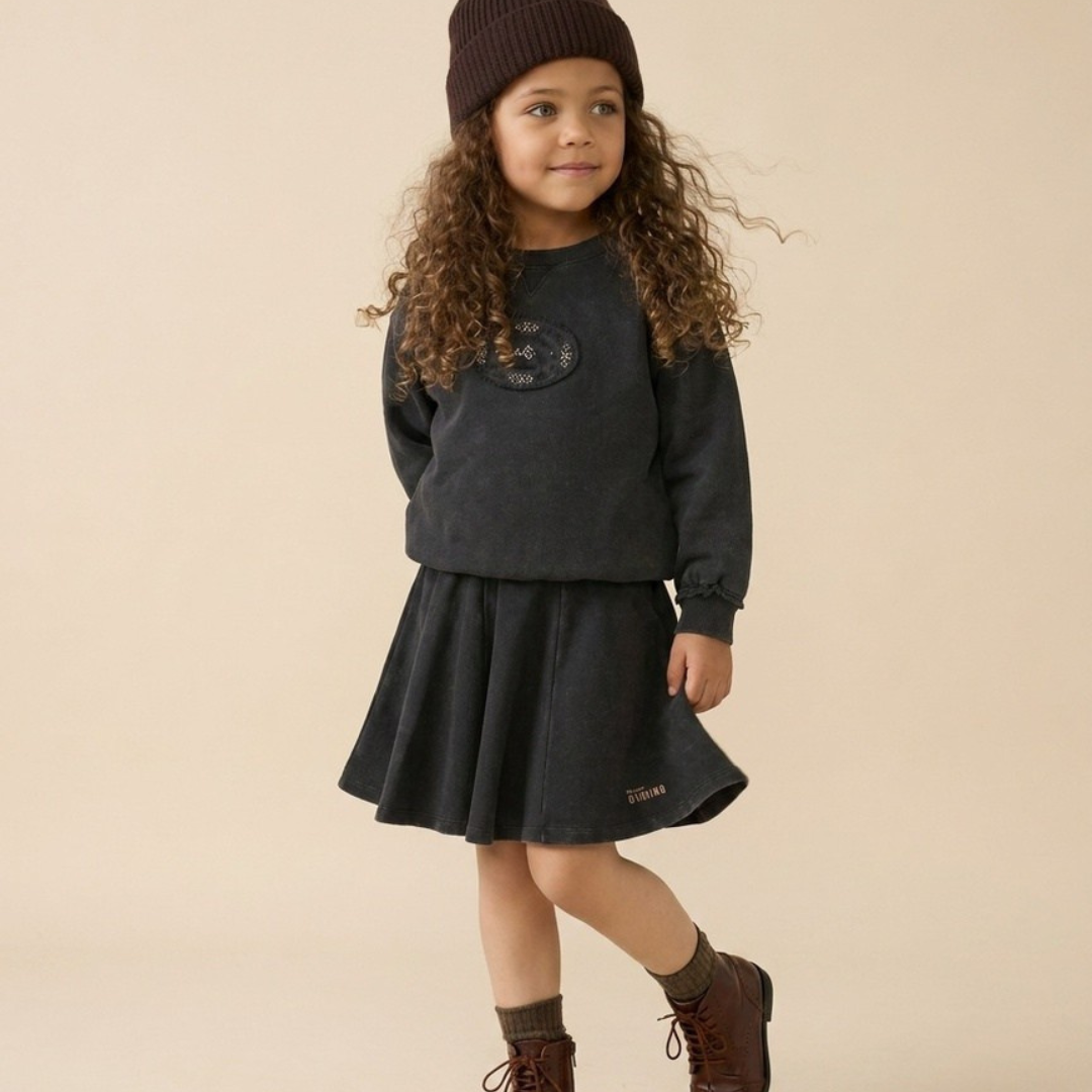 Off Black Stitch Studio Skirt